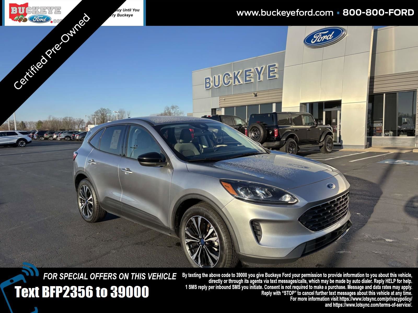 Certified 2022 Ford Escape SE w/ SE Sport Appearance Package