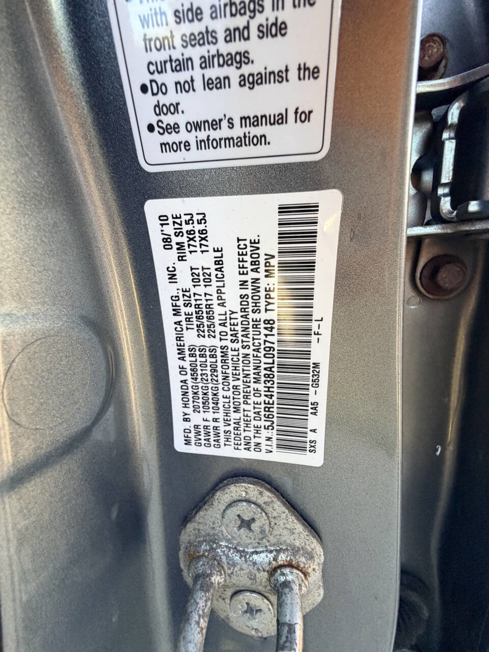 Used 2010 Honda CR-V LX image 8