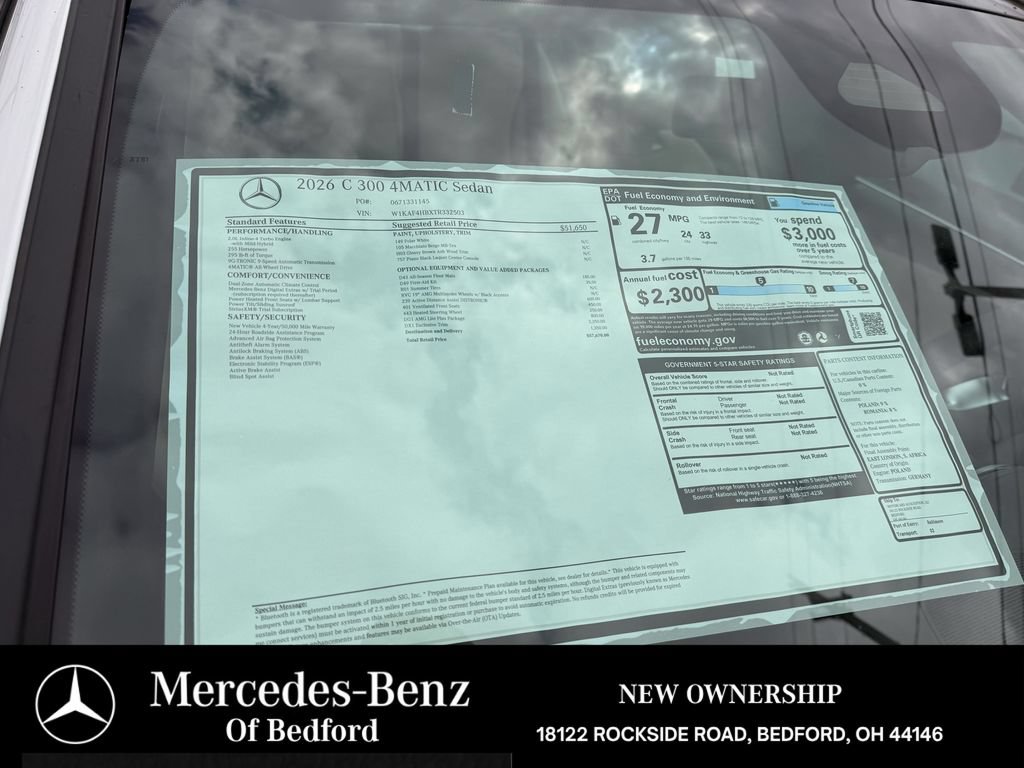 New 2026 Mercedes-Benz C 300 4MATIC Sedan image 27