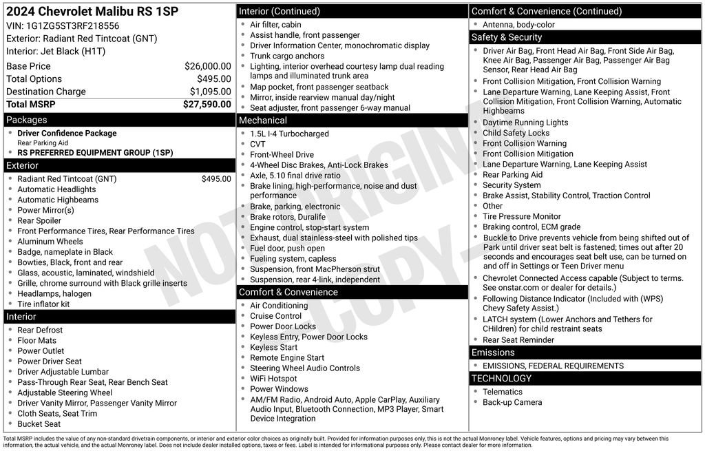 Used 2024 Chevrolet Malibu RS image 6