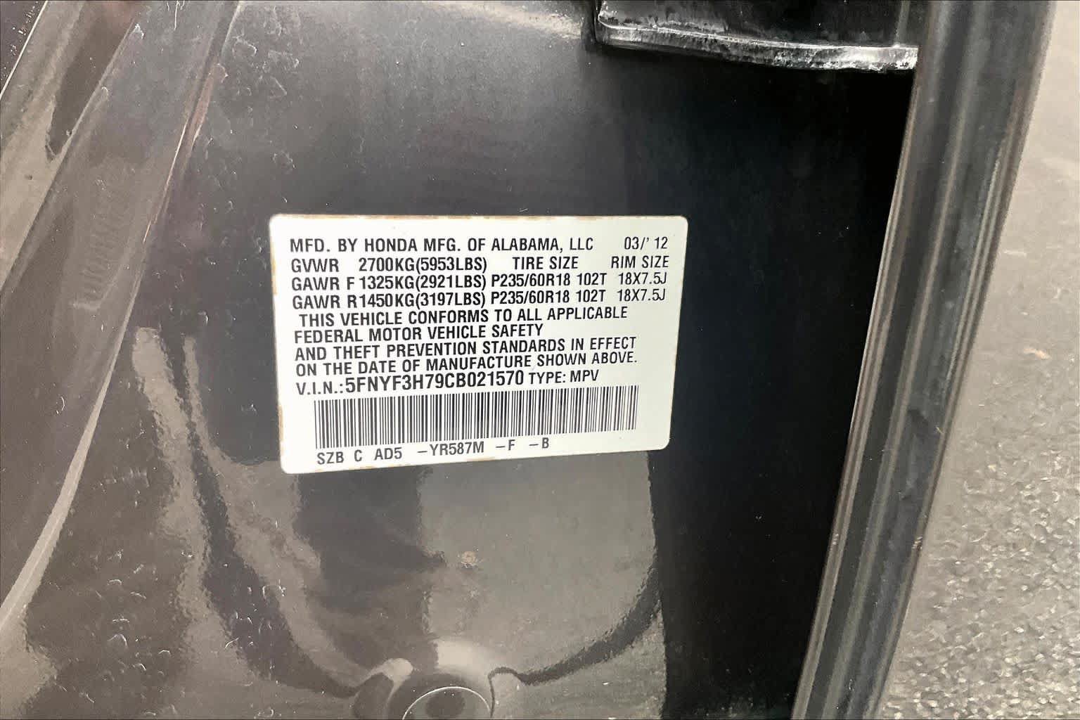 Used 2012 Honda Pilot EX-L image 33