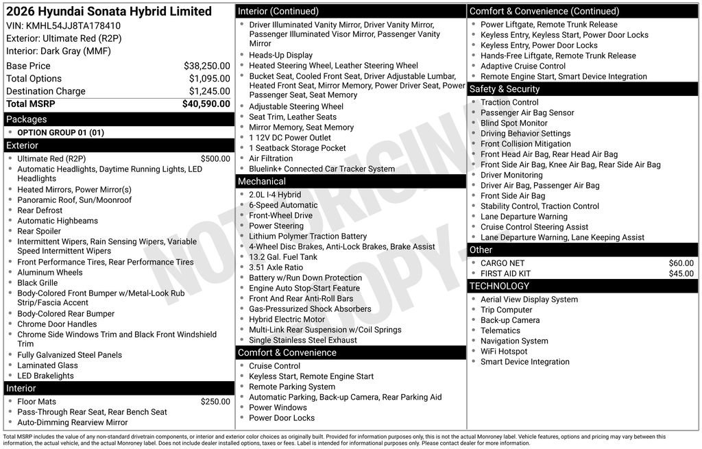 Certified 2026 Hyundai Sonata Limited FWD image 32