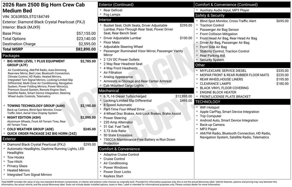 New 2026 RAM 2500 Big Horn AWD/4WD image 6