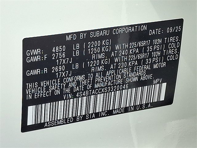 New 2025 Subaru Outback Premium image 17