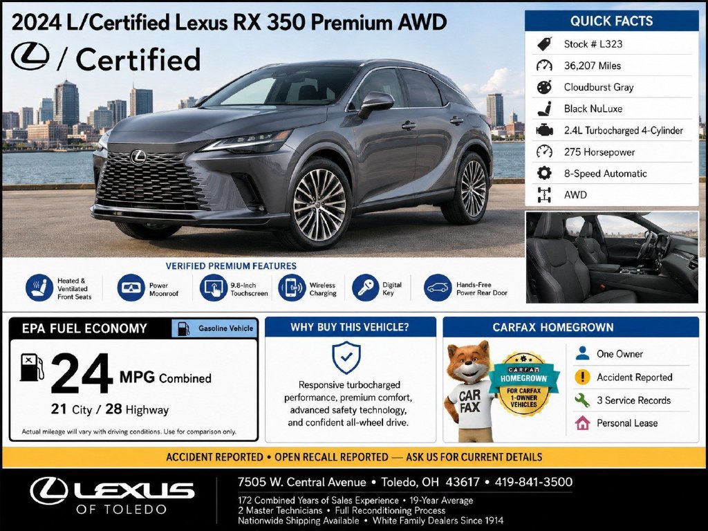 Certified 2024 Lexus RX 350 AWD image 33