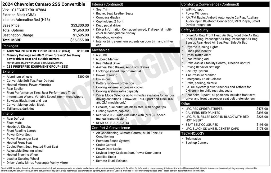 Used 2024 Chevrolet Camaro SS image 32