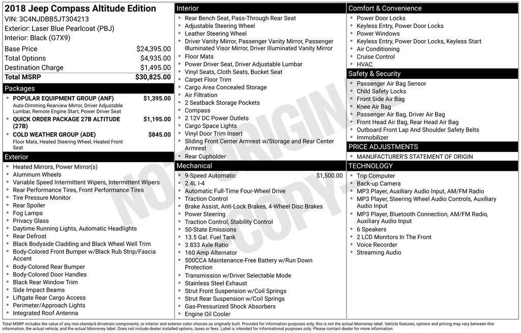 Used 2018 Jeep Compass Latitude w/ Popular Equipment Group image 4
