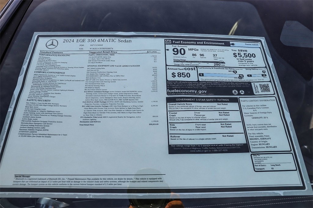 Used 2024 Mercedes-Benz EQE 350+ 4MATIC Sedan image 34
