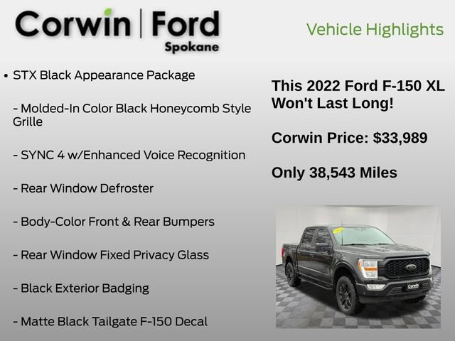 Used 2022 Ford F150 XL w/ STX Black Appearance Package image 7