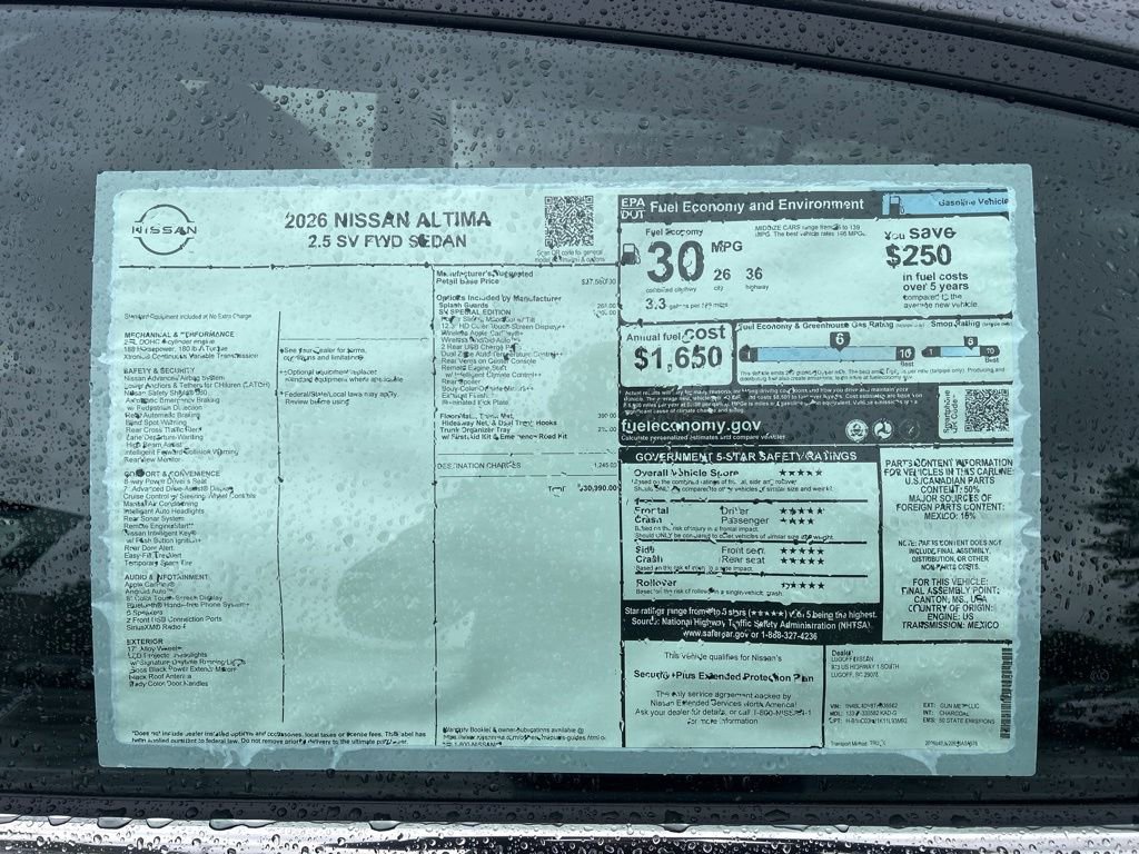New 2026 Nissan Altima 2.5 SV FWD image 27