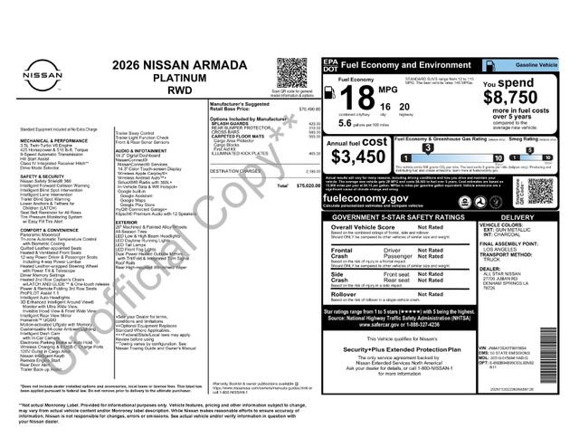 New 2026 Nissan Armada Platinum image 4