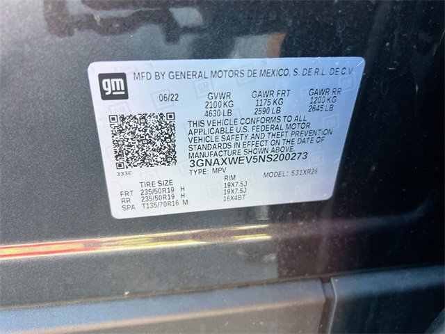 Used 2022 Chevrolet Equinox RS w/ Infotainment Package image 32