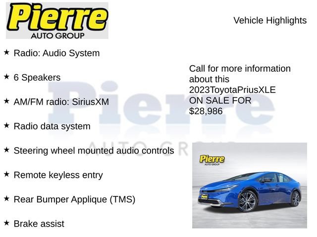 Used 2023 Toyota Prius XLE FWD image 7