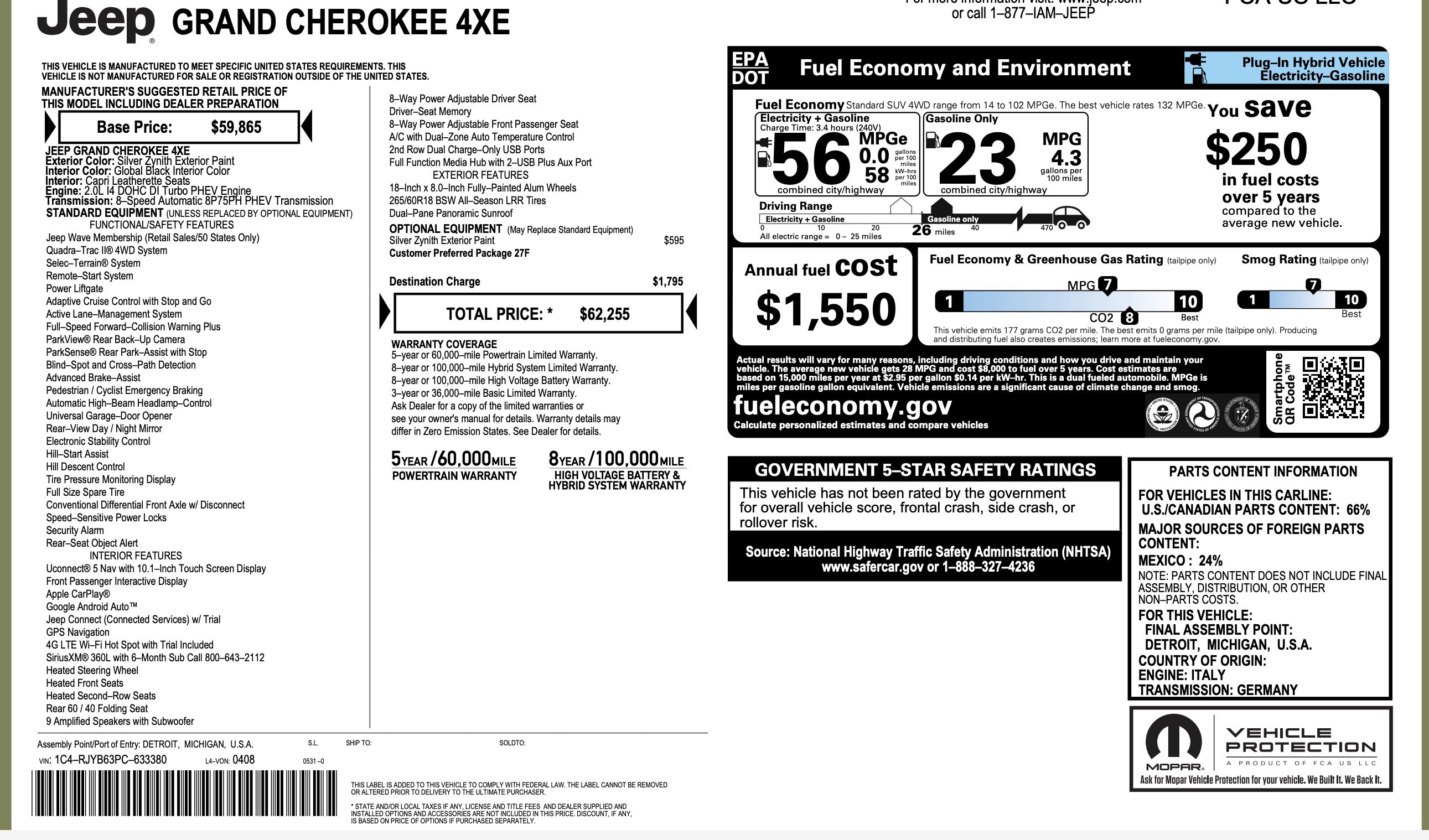 Used 2023 Jeep Grand Cherokee 4WD 4xe image 5