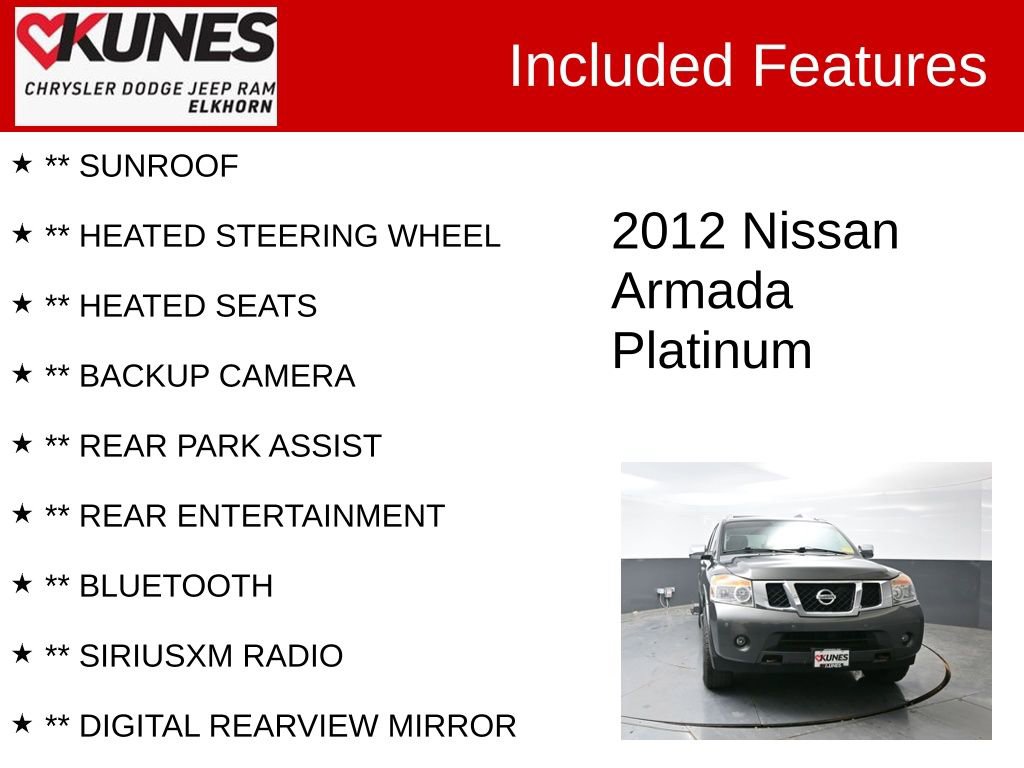 Used 2012 Nissan Armada Platinum image 3