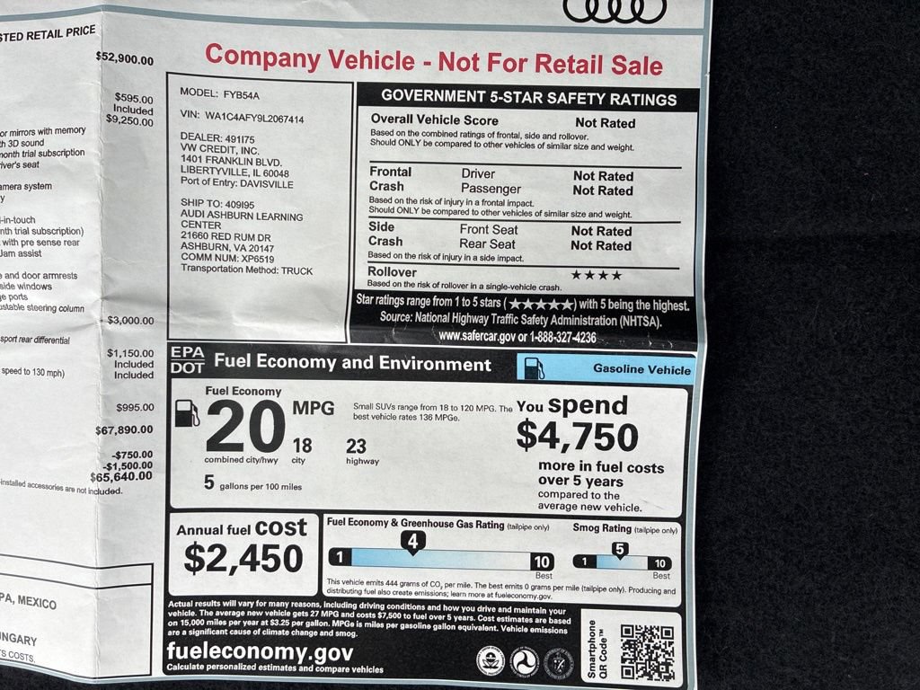 Used 2020 Audi SQ5 Prestige w/ Prestige Package AWD/4WD image 58
