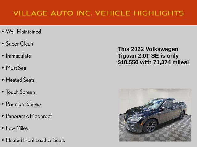 Used 2022 Volkswagen Tiguan SE w/ Panoramic Sunroof Package AWD/4WD image 7