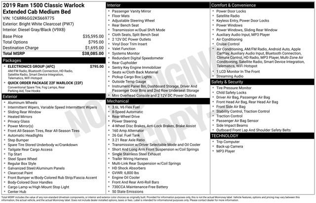 Used 2019 RAM 1500 Classic Warlock w/ Electronics Group image 10