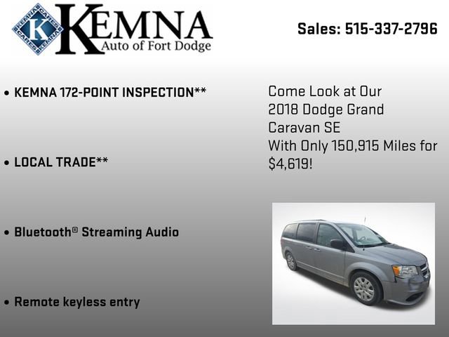 Used 2018 Dodge Grand Caravan SE w/ UConnect Hands-Free Group image 3