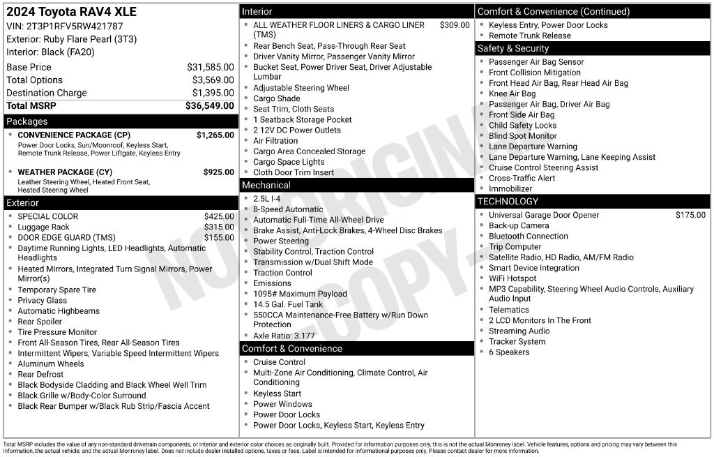 Certified 2024 Toyota RAV4 XLE w/ Convenience Package AWD/4WD image 26