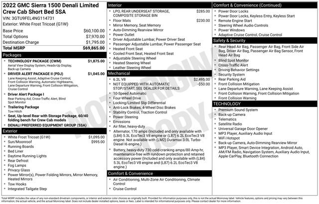 Used 2022 GMC Sierra 1500 Denali w/ Technology Package AWD/4WD image 30
