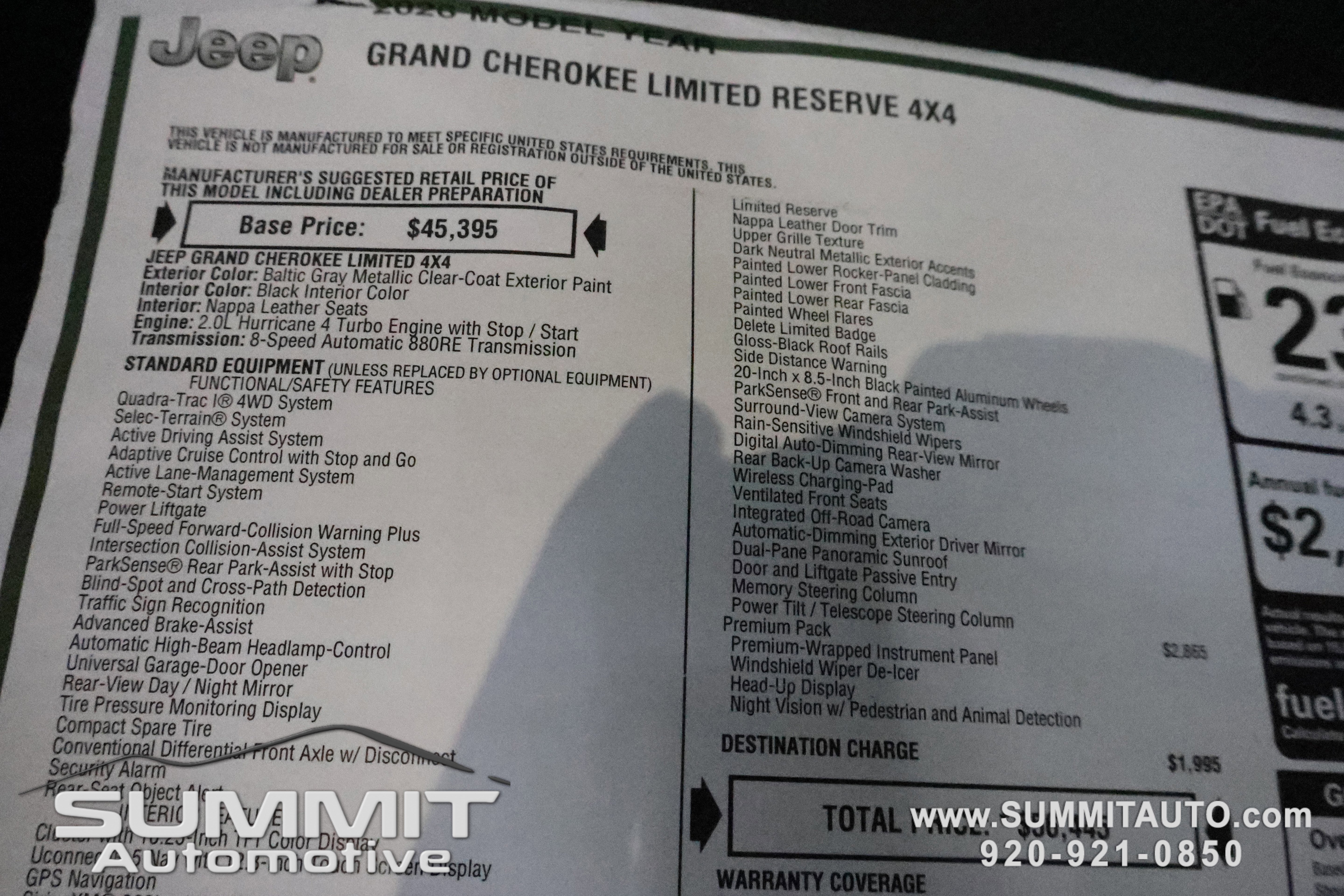 New 2026 Jeep Grand Cherokee Limited Reserve image 70