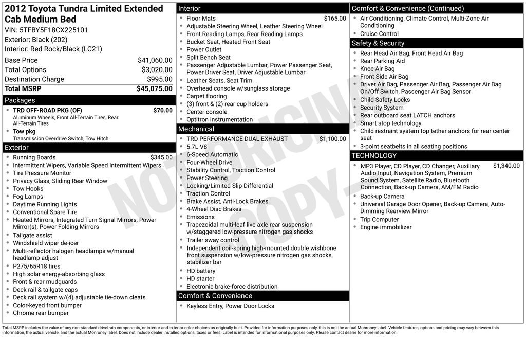 Used 2012 Toyota Tundra Limited w/ TRD Off-Road Pkg image 2