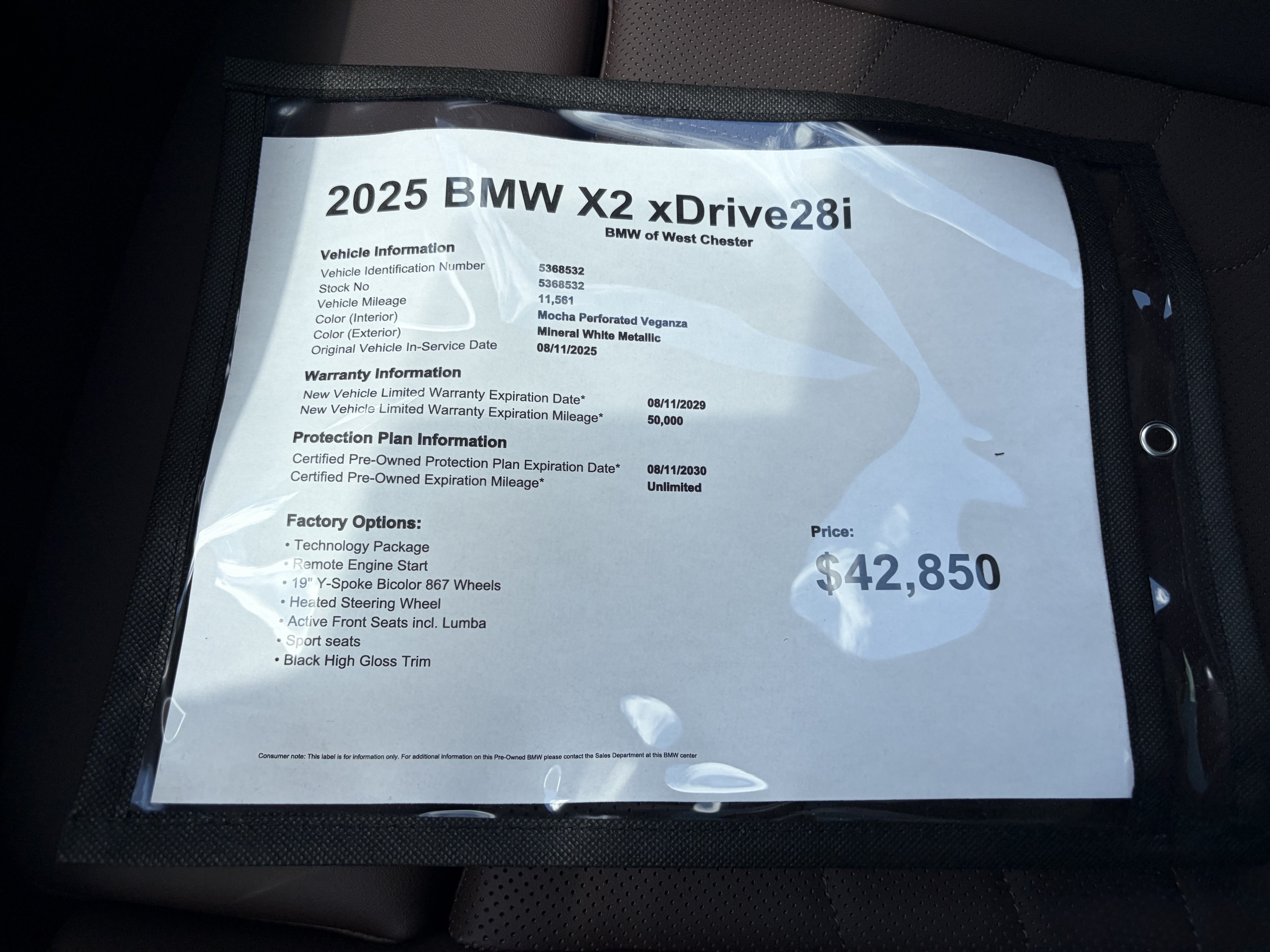 Certified 2025 BMW X2 xDrive28i AWD/4WD image 18