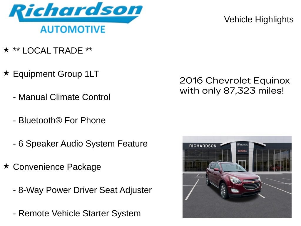 Used 2016 Chevrolet Equinox LT w/ Convenience Package AWD/4WD image 12
