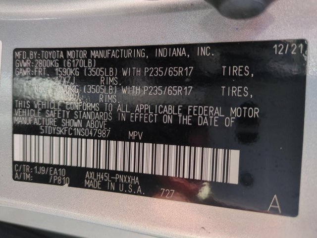 Used 2022 Toyota Sienna XLE AWD/4WD image 33