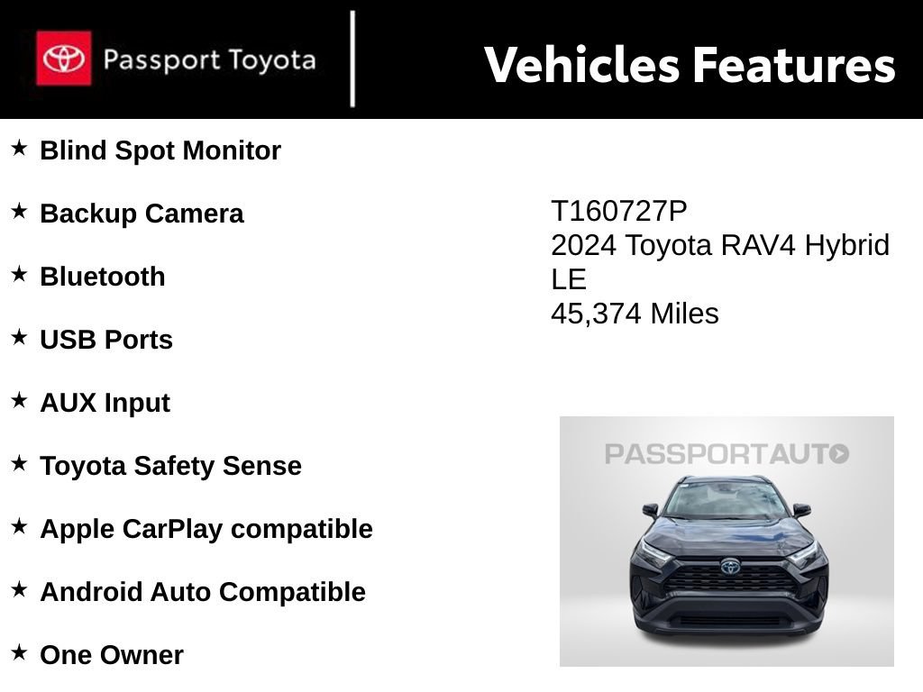 Used 2024 Toyota RAV4 LE AWD/4WD image 10