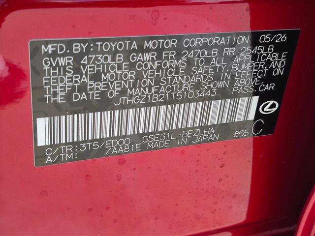 New 2026 Lexus IS 350 F Sport RWD image 17