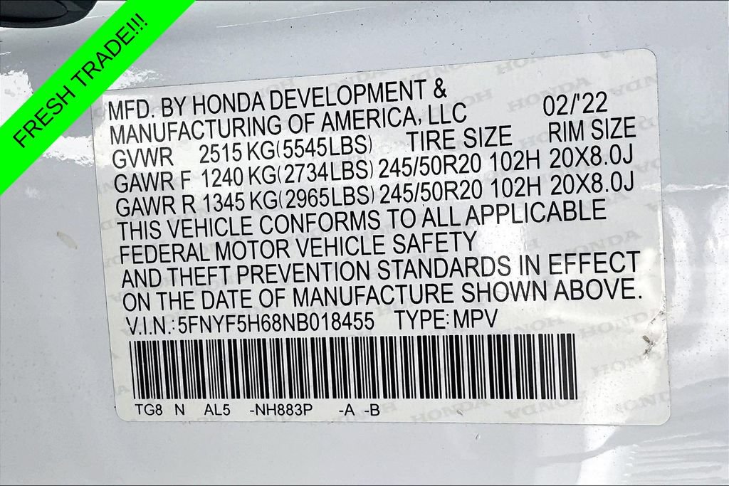 Used 2022 Honda Pilot Touring image 19