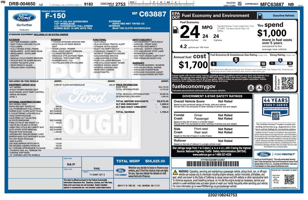 Used 2021 Ford F150 XLT w/ Equipment Group 301A Mid AWD/4WD image 5
