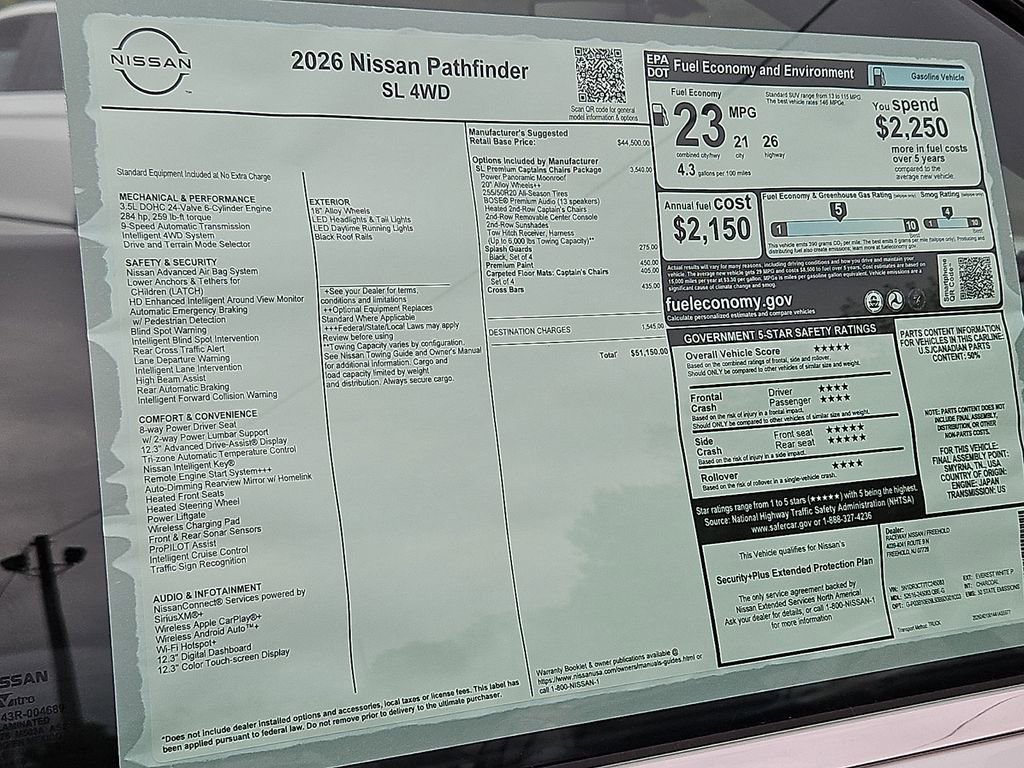 New 2026 Nissan Pathfinder SL w/ SL Premium Package AWD/4WD image 14