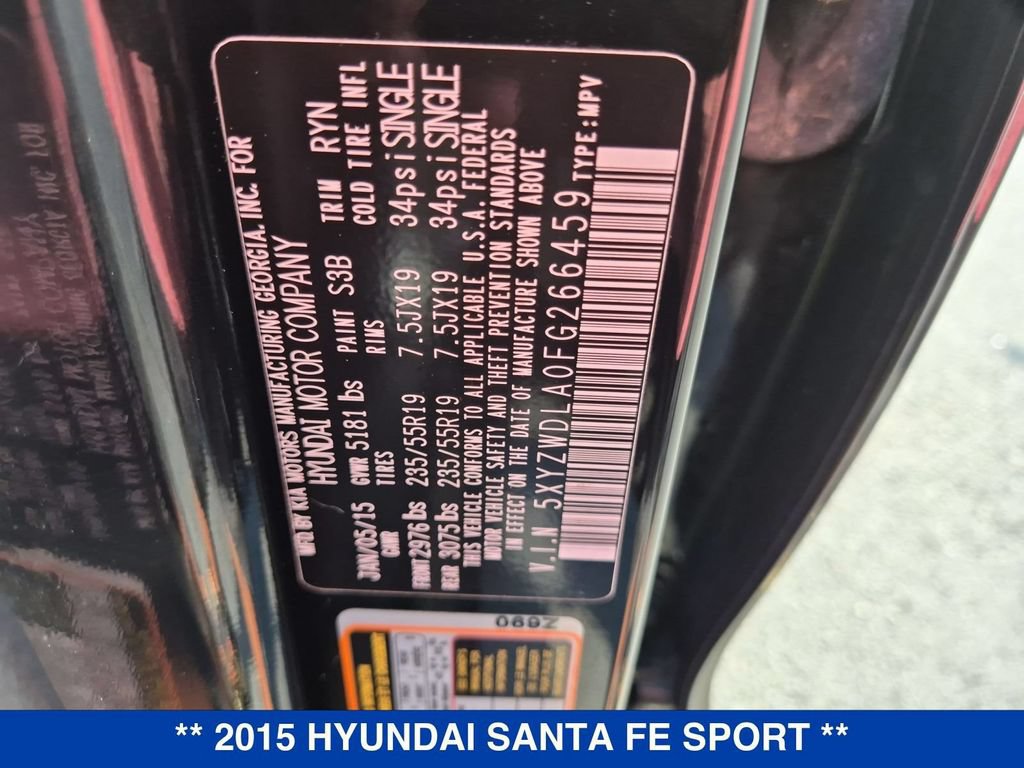 Used 2015 Hyundai Santa Fe Sport 2.0T w/ Option Group 05 AWD/4WD image 34