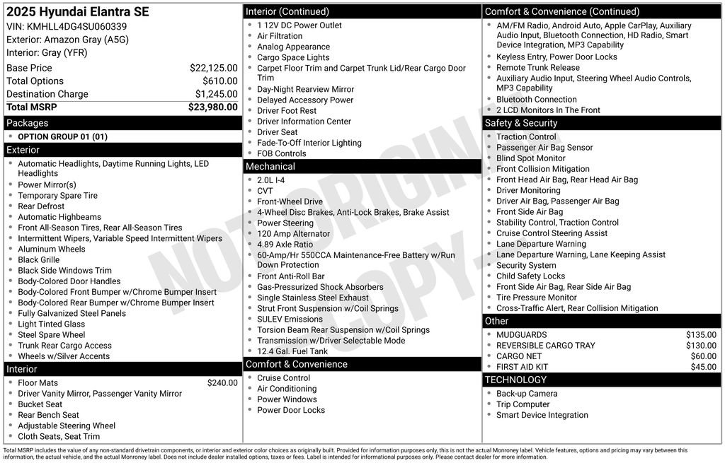 Used 2025 Hyundai Elantra SE image 7
