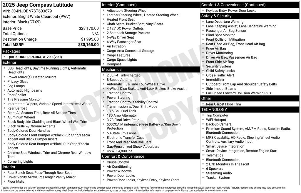 Used 2025 Jeep Compass Latitude AWD/4WD image 2