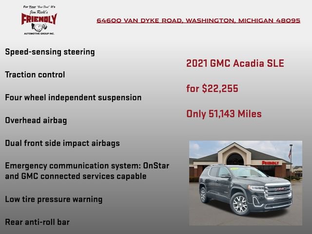 Used 2021 GMC Acadia SLE w/ Driver Convenience Package image 25