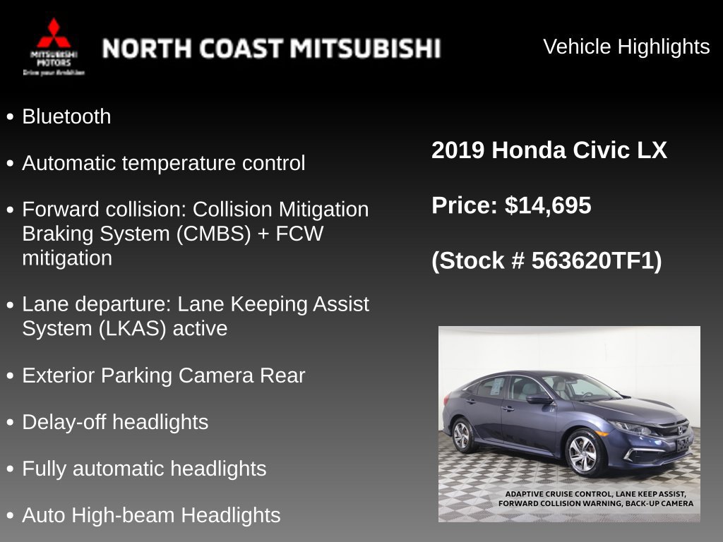 Used 2019 Honda Civic LX image 2