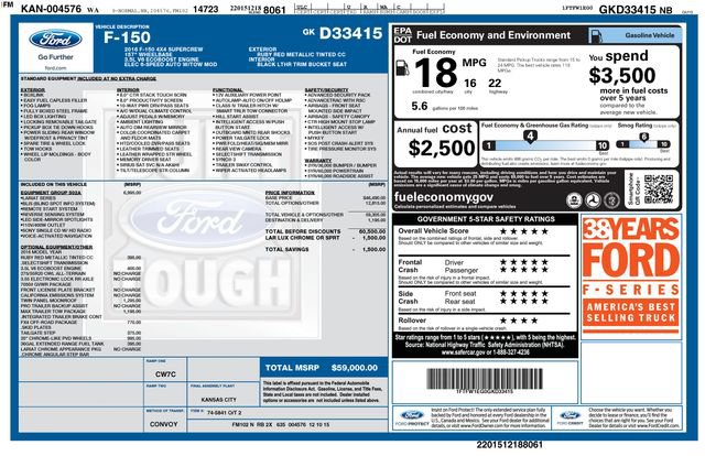 Used 2016 Ford F150 Lariat w/ Equipment Group 502A Luxury AWD/4WD image 28