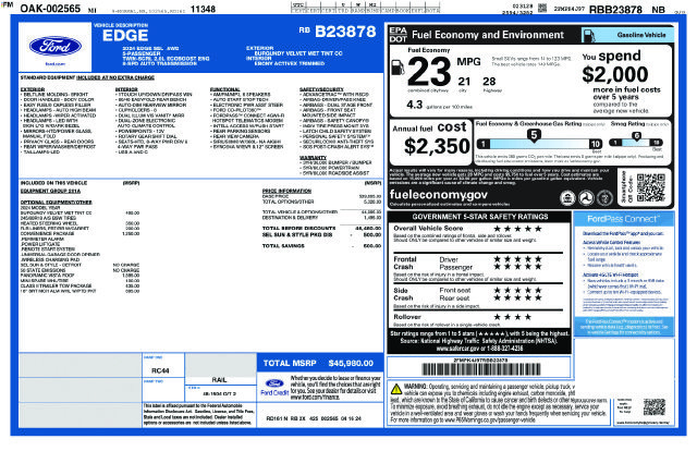 Used 2024 Ford Edge SEL w/ Convenience Package AWD/4WD image 44