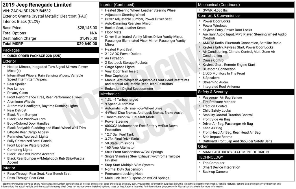 Used 2019 Jeep Renegade Limited image 32