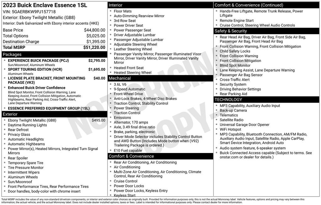 Certified 2023 Buick Enclave Essence w/ Experience Buick Package image 5
