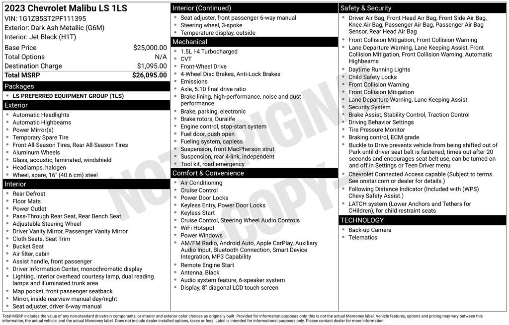 Used 2023 Chevrolet Malibu LS FWD image 47