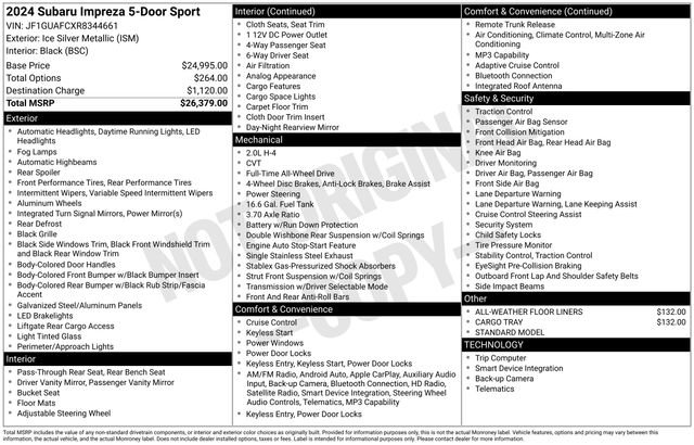 Used 2024 Subaru Impreza 2.0i Sport image 5