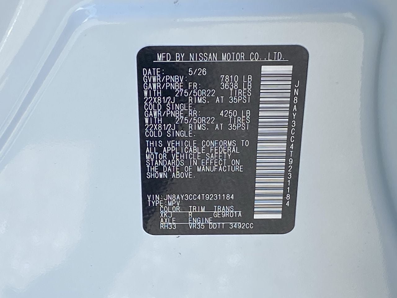 New 2026 Nissan Armada Platinum Reserve AWD/4WD image 35