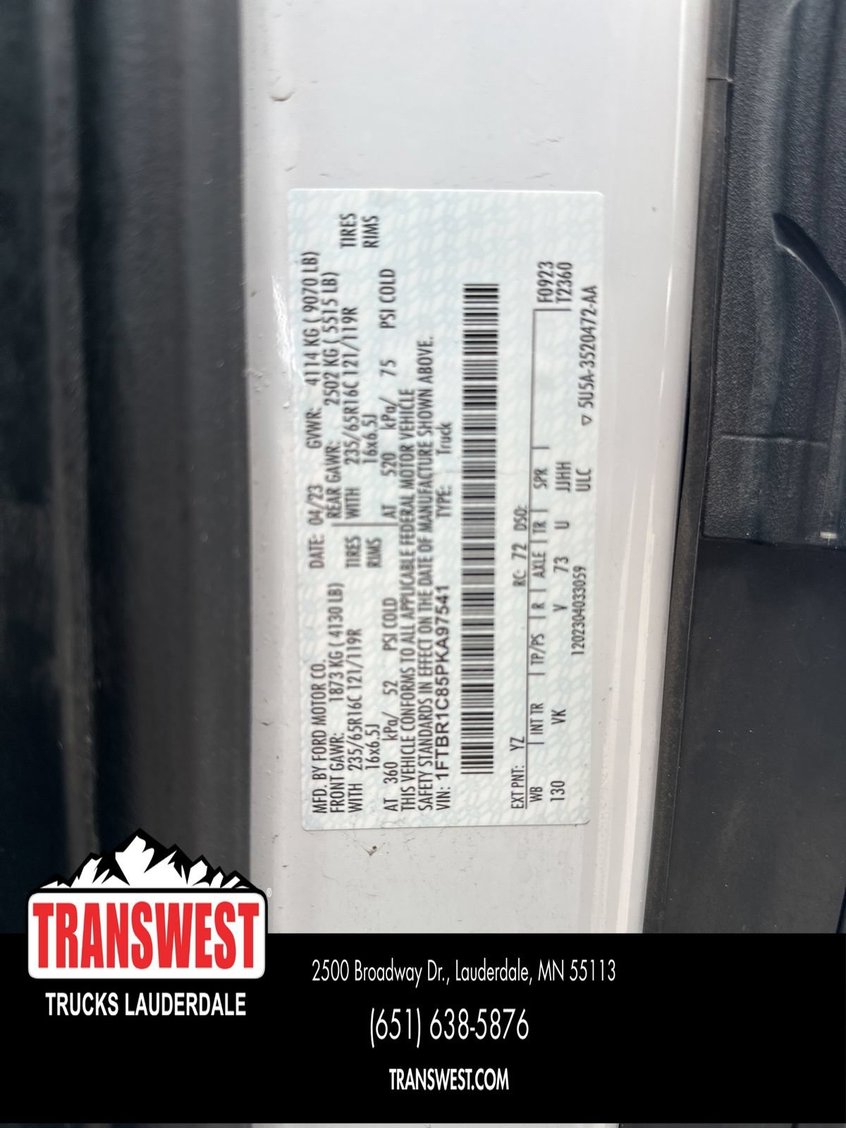 Used 2023 Ford Transit 250 Medium Roof w/ Load Area Protection Package RWD image 16