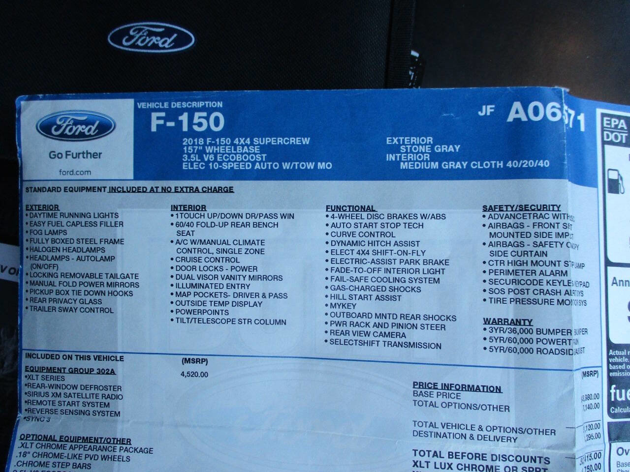 Used 2018 Ford F150 XLT w/ Equipment Group 302A Luxury image 33