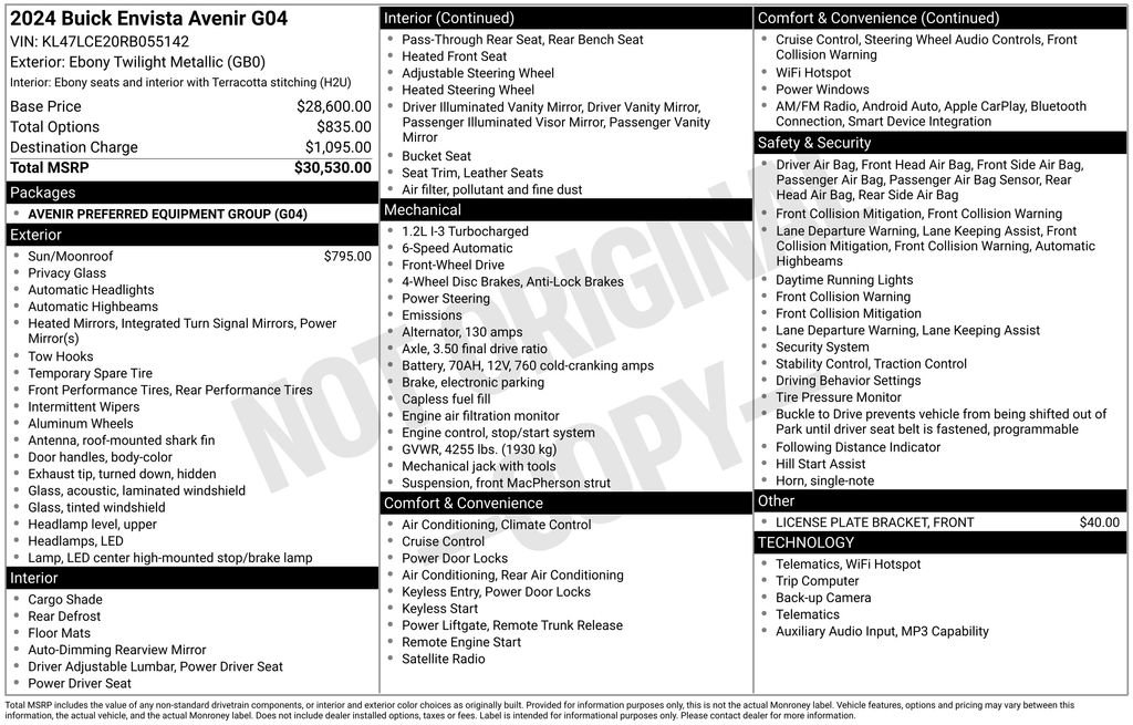 Certified 2024 Buick Envista Avenir FWD image 5